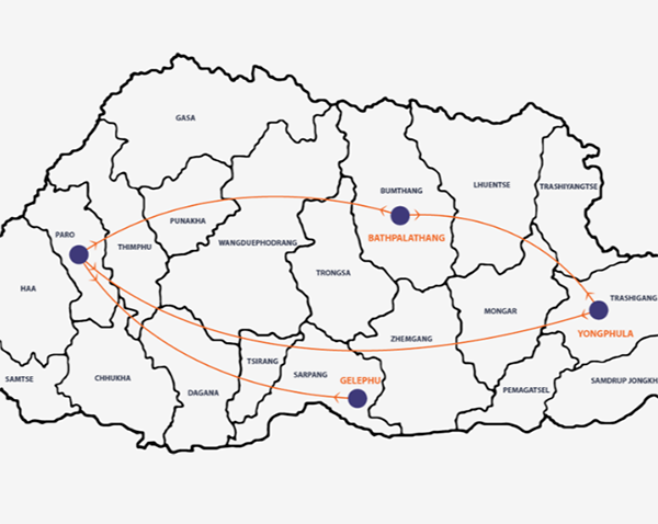 Bumthang Map 