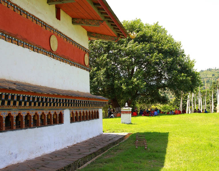 Chimi Lhakhang and Nearby Lawn Punakha Weather and Climate