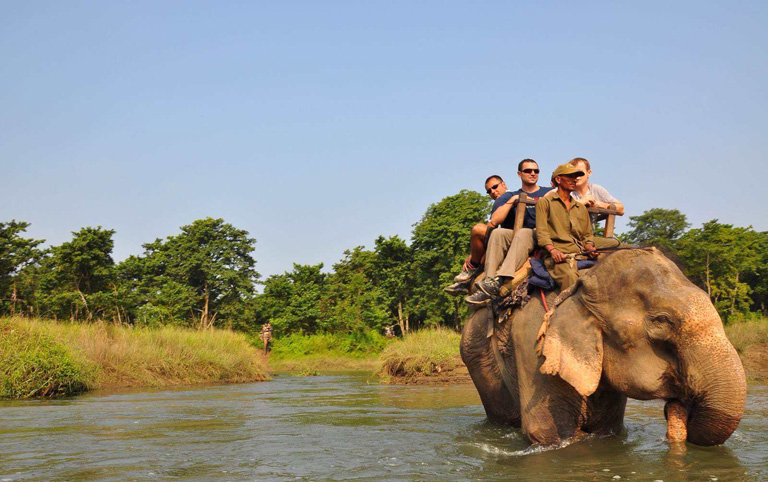 Riding Elephant in Chitwan National Park
